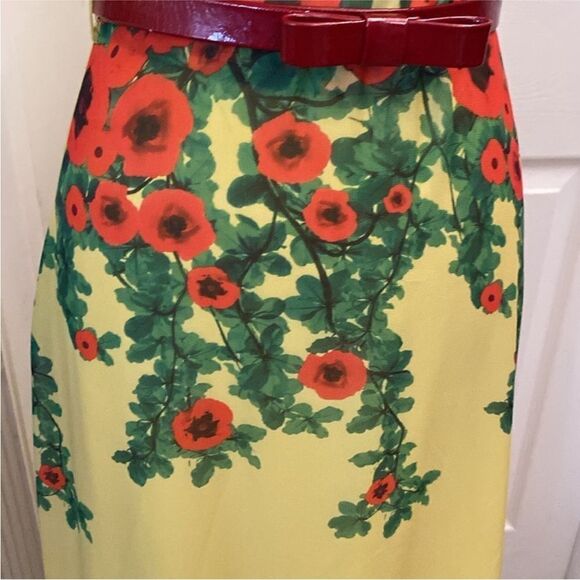 Secret Love Floral Yellow Maxi Dress, S - Picture 5 of 9